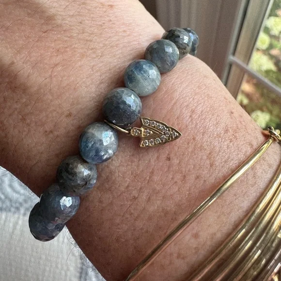 Sydney Evan Beaded Charm Bracelet with 14k Gold and Diamond Charm - Picture 11 of 12